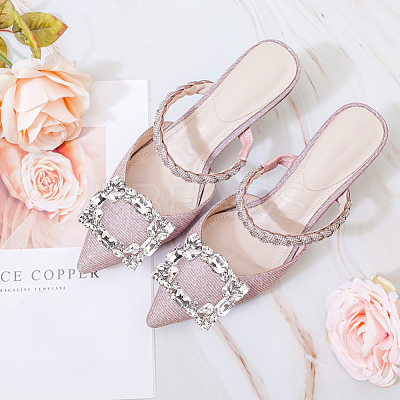 1 Pair Alloy & Rhinestone Shoe Decorations FIND-AN0001-11A-1