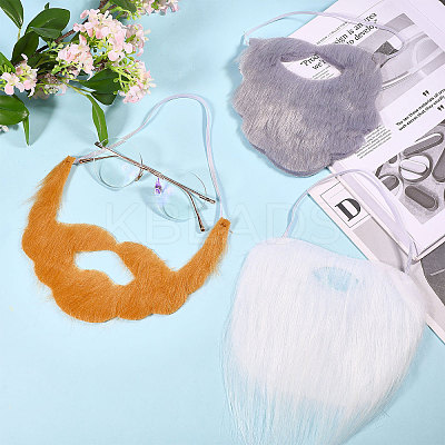 Fibre Beard for Masquerade Cosplay Costume Props Supplies DIY-WH0504-705-1