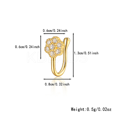 925 Sterling Silver Pave Clear Cubic Zirconia Nose Rings IM7825-9-1