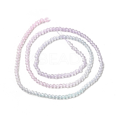 Transparent Gradient Color Glass Beads Strands GLAA-H021-01A-06-1