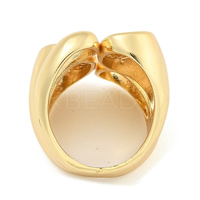 Brass Clear Cubic Zirconia Adjustable Rings RJEW-L121-022G-1