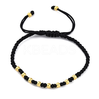 Polyester Cord Braided Bead Bracelets for Women BJEW-L698-03G-01-1