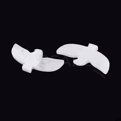 Eagle Shape Natural White Jade Gemstone Pendants G-P563-05E-1