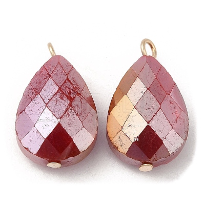 Imitation Jade Glass Pendants KK-Q777-02G-06-1