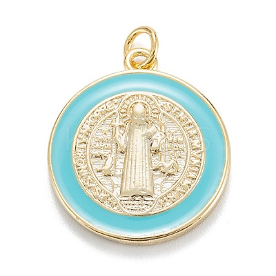 Brass Enamel Pendants KK-G399-01-1