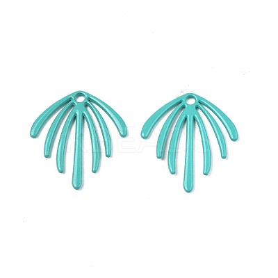 Spray Painted Alloy Pendants PALLOY-Q433-029E-RS-1