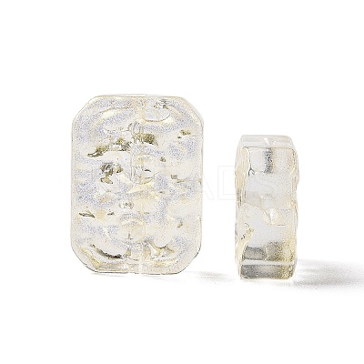 Transparent Spray Painted Glass Beads GLAA-I050-08A-1