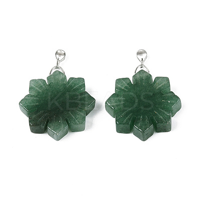 Natural Green Aventurine Pendants G-T144-12H-1