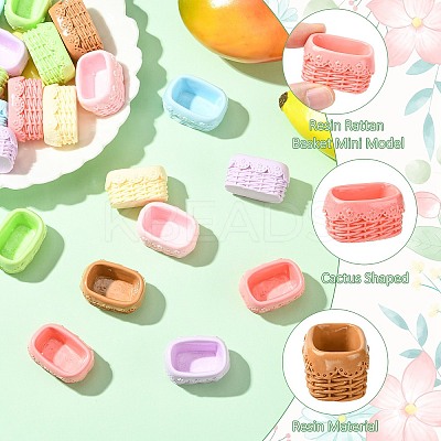 28Pcs 7 Colors Opaque Resin Cabochons RESI-CJ0004-67-1