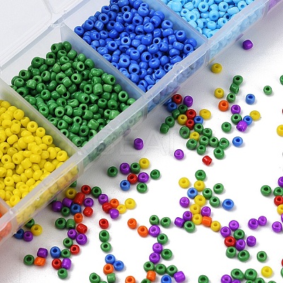 3500Pcs 7 Style 12/0 Glass Round Seed Beads SEED-YW0001-36-1