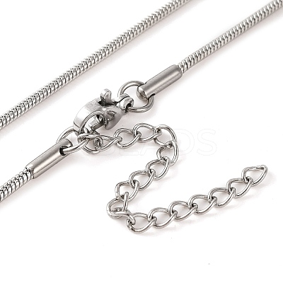 201 Stainless Steel Round Snake Chain Necklaces for Women LS-NJEW-G140-06C-P-1-1