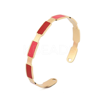 304 Stainless Steel Cuff Bangles for Women BJEW-Z087-10G-1