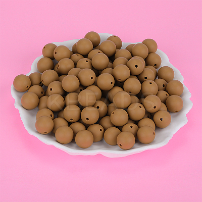 Round Silicone Focal Beads SI-JX0046A-51-1