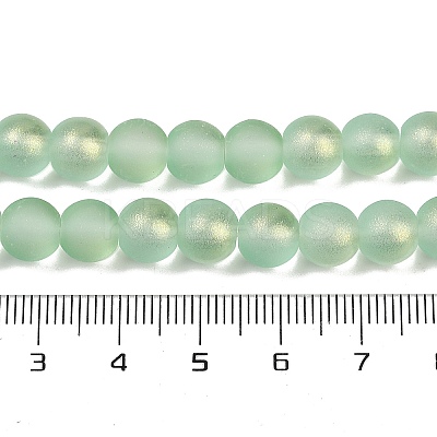 Spray Painted Glass Round Bead Strands LS-DGLA-Q015-8mm-22-1