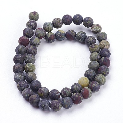 Natural Bloodstone Beads Strands LS-G-F520-59-6mm-1