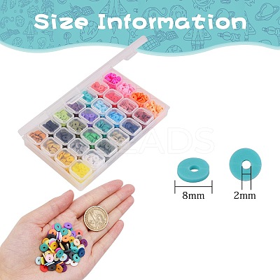 134.4g 28 Colors Handmade Polymer Clay Beads CLAY-SZ0001-34-1