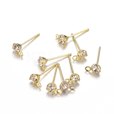 Brass Post Earring Findings EC592-G-1