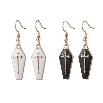 2 Pairs Alloy Enamel Dangle Earrings EJEW-JE06530-1