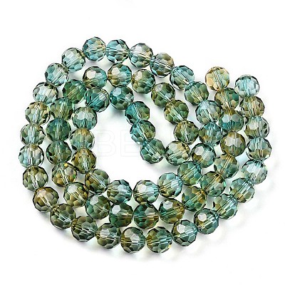 Baking Paint Transparent Glass Beads Strands DGLA-A035-T10mm-A08-1