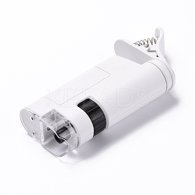 ABS Plastic LED Cell Phone Microscope Magnifier AJEW-M032-02P-1