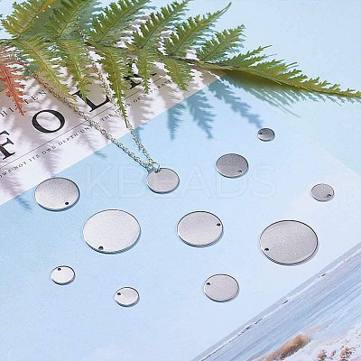 304 Stainless Steel Stamping Blank Tag Pendants STAS-PH0019-28P-1