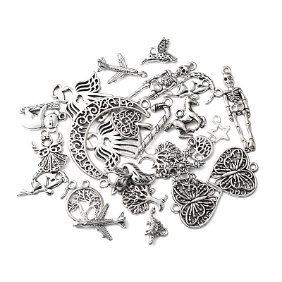 60Pcs 30 Style Tibetan Style Zinc Alloy Charms TIBEP-FS0001-09-1