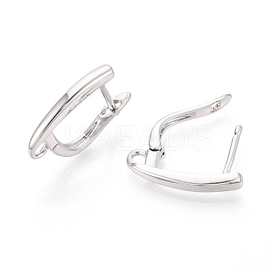Brass Hoop Earring Findings KK-N267-23B-P-1