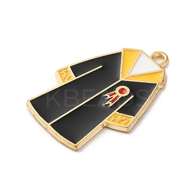 Graduation Season Theme Alloy Enamel Pendants ENAM-R147-09-G-1