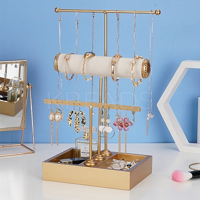3-Tier Iron T-Bar Jewelry Display Risers ODIS-C008-01G-1