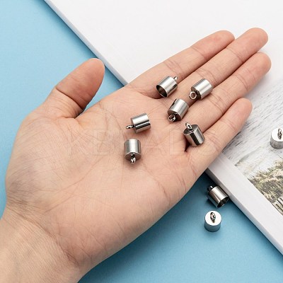Tarnish Resistant 304 Stainless Steel Cord Ends X-STAS-E020-8-1