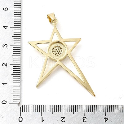 Real 18K Gold Plated Brass Clear Cubic Zirconia Pendants KK-A198-23G-02-1