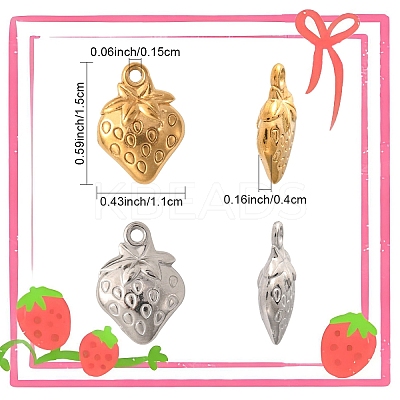 10Pcs Ion Plating(IP) 304 Stainless Steel Charms STAS-YW0003-20G-1