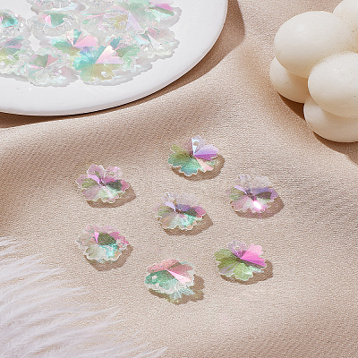 20Pcs Clear Glass Charms GLAA-LP0001-16-1