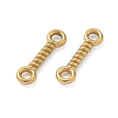 304 Stainless Steel Twisted Rope Links Connector Charms STAS-D211-09G-1