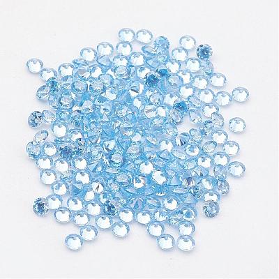 Aquamarine Cubic Zirconia Cabochons ZIRC-G081-4mm-1