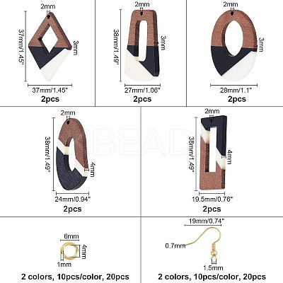 DIY Dangle Earring Making Kits DIY-OC0006-20-1