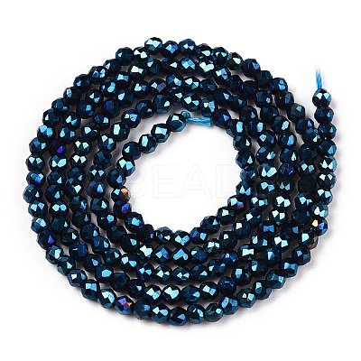 Electroplate Glass Beads Strands GLAA-H021-01A-FP16-1