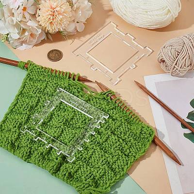 1 Set Acrylic Knittings Crochet Measuring Tool DIY-BC0013-88-1
