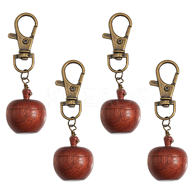 Wood Apple Box Jewelry Pendant Decoration HJEW-AB00424-1