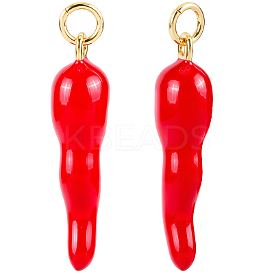 8Pcs Brass Enamel Pendants KK-BBC0019-81-1