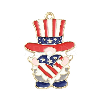 Easter Alloy Enamel Pendants ENAM-I082-02G-07-1