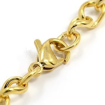Fashionable 304 Stainless Steel Side Twisted Chain Bracelets X-STAS-A028-B073G-1