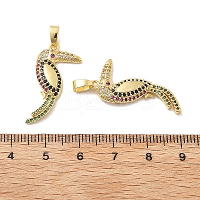 Brass Micro Pave Cubic Zirconia Pendants KK-M325-17B-G-1