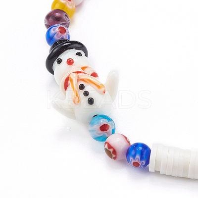 Handmade Lampwork Beaded Mobile Straps for Christmas HJEW-JM00446-05-1