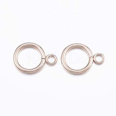 Ion Plating(IP) 304 Stainless Steel Ring Toggle Clasps STAS-E127-04RG-1