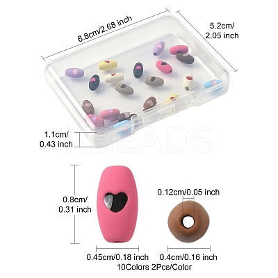 20Pcs 10 Colors Spray Painted Alloy Beads FIND-FS0004-62-1