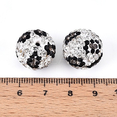 Polymer Clay Pave Rhinestone Beads RB-T018-02C-1