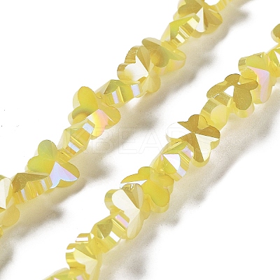 Electroplate Butterfly Glass Beads Strands EGLA-A036-08A-AB03-1