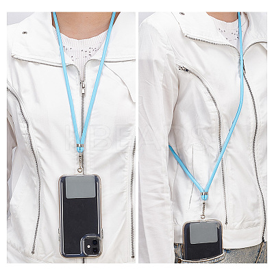 5 Sets 5 Colors Adjustable Nylon Phone Lanyards for Around The Neck AJEW-GA0005-50-1