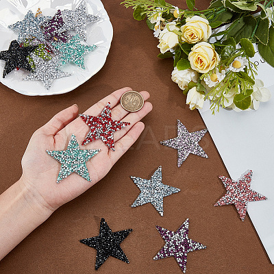 20Pcs 10 Colors Plastic Clothing Patches FIND-GF0008-92-1-1